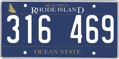 RI license plate 316469