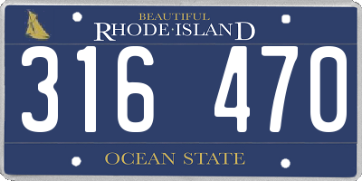 RI license plate 316470
