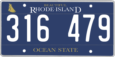 RI license plate 316479