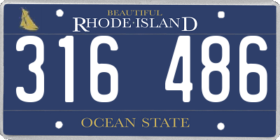 RI license plate 316486