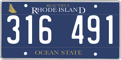 RI license plate 316491