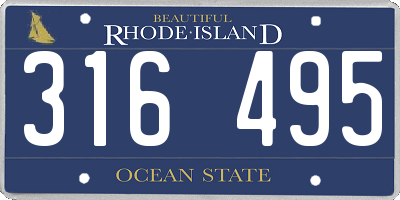 RI license plate 316495