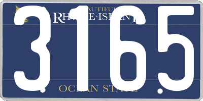 RI license plate 3165