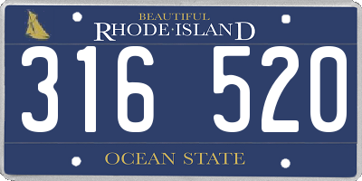 RI license plate 316520