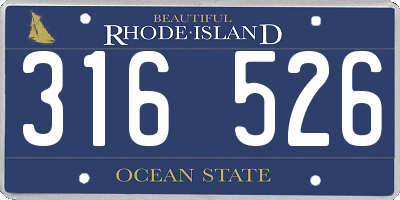 RI license plate 316526