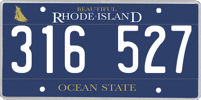 RI license plate 316527