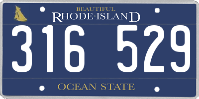 RI license plate 316529