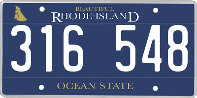 RI license plate 316548