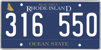 RI license plate 316550