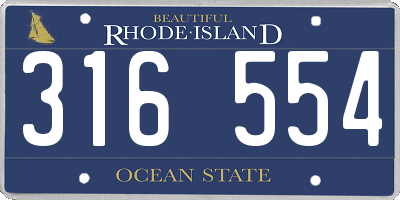 RI license plate 316554