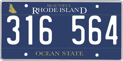 RI license plate 316564