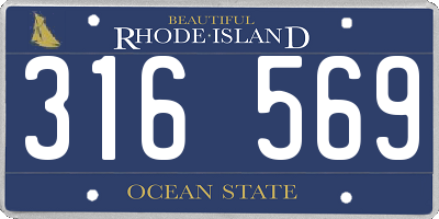 RI license plate 316569