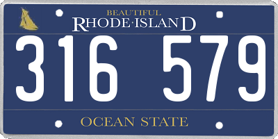RI license plate 316579