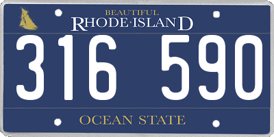 RI license plate 316590