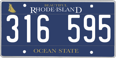 RI license plate 316595