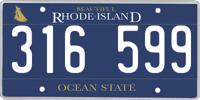 RI license plate 316599