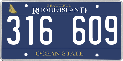 RI license plate 316609
