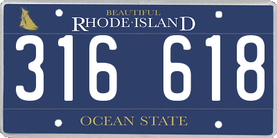 RI license plate 316618