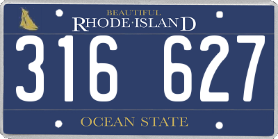 RI license plate 316627