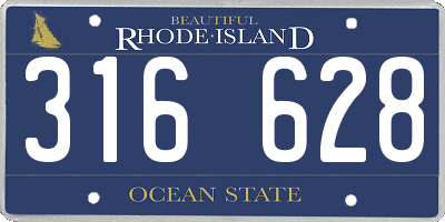 RI license plate 316628