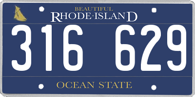 RI license plate 316629