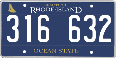 RI license plate 316632