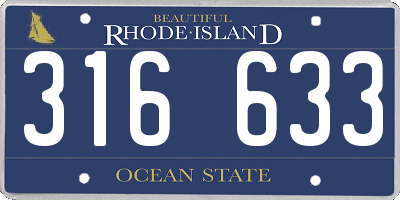RI license plate 316633