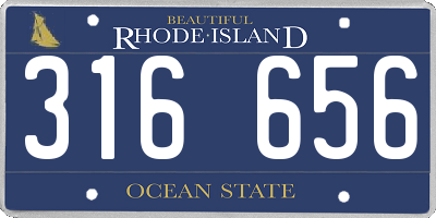 RI license plate 316656