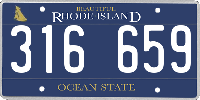RI license plate 316659