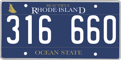 RI license plate 316660