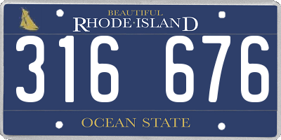 RI license plate 316676