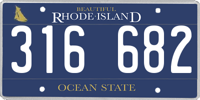 RI license plate 316682
