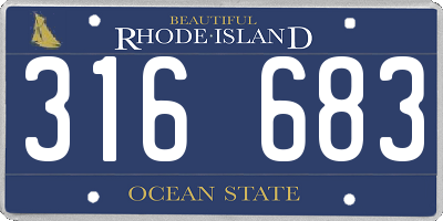 RI license plate 316683