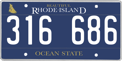 RI license plate 316686