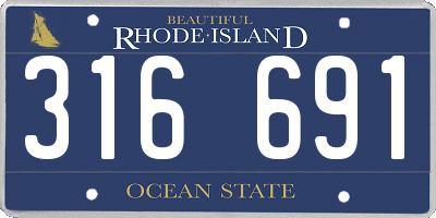 RI license plate 316691