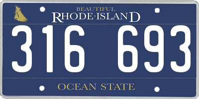 RI license plate 316693