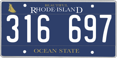 RI license plate 316697