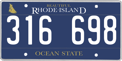 RI license plate 316698