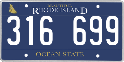 RI license plate 316699