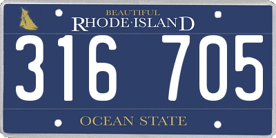 RI license plate 316705