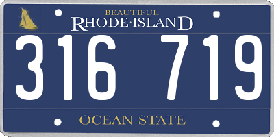 RI license plate 316719