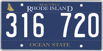 RI license plate 316720