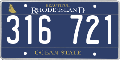 RI license plate 316721