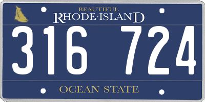 RI license plate 316724