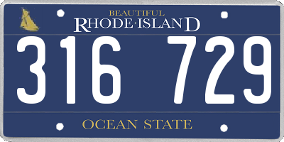 RI license plate 316729