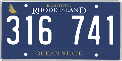 RI license plate 316741