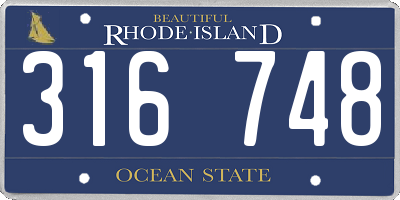RI license plate 316748