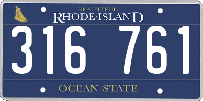 RI license plate 316761