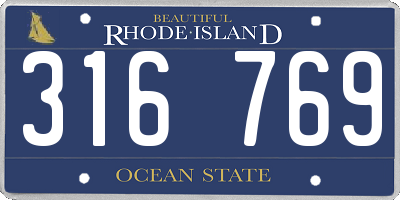 RI license plate 316769