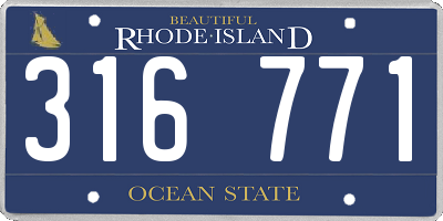 RI license plate 316771
